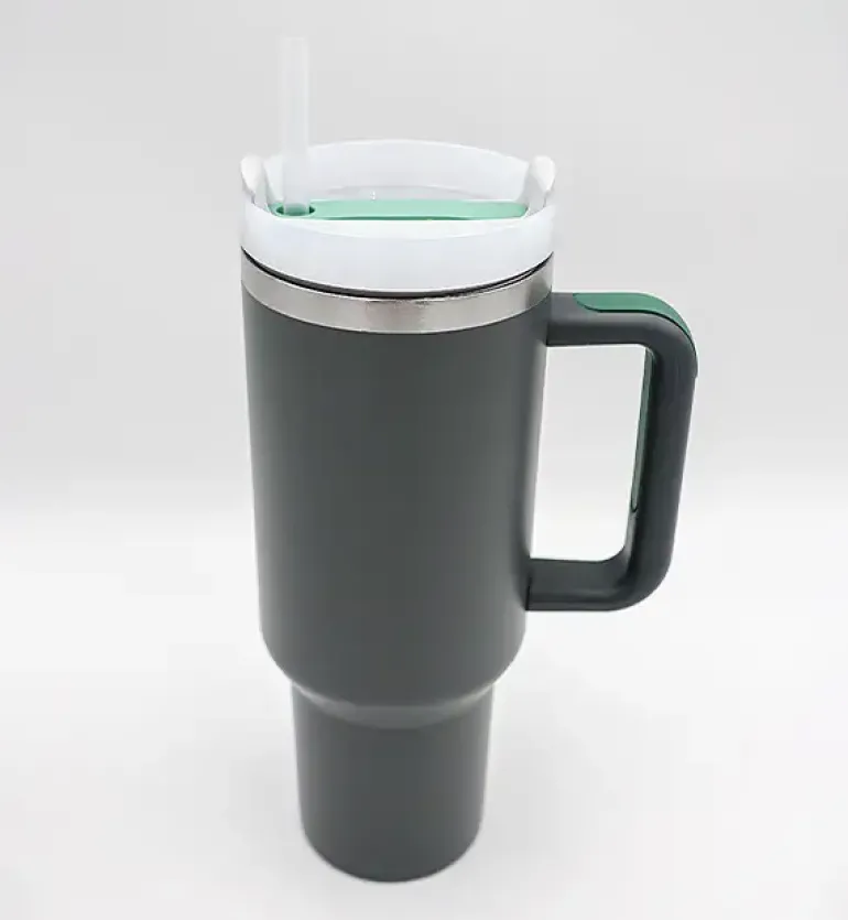 IMCHEX | STORMY SEA | Kubek termiczny 1200 ml ze słomką + 10 szklanych słomek