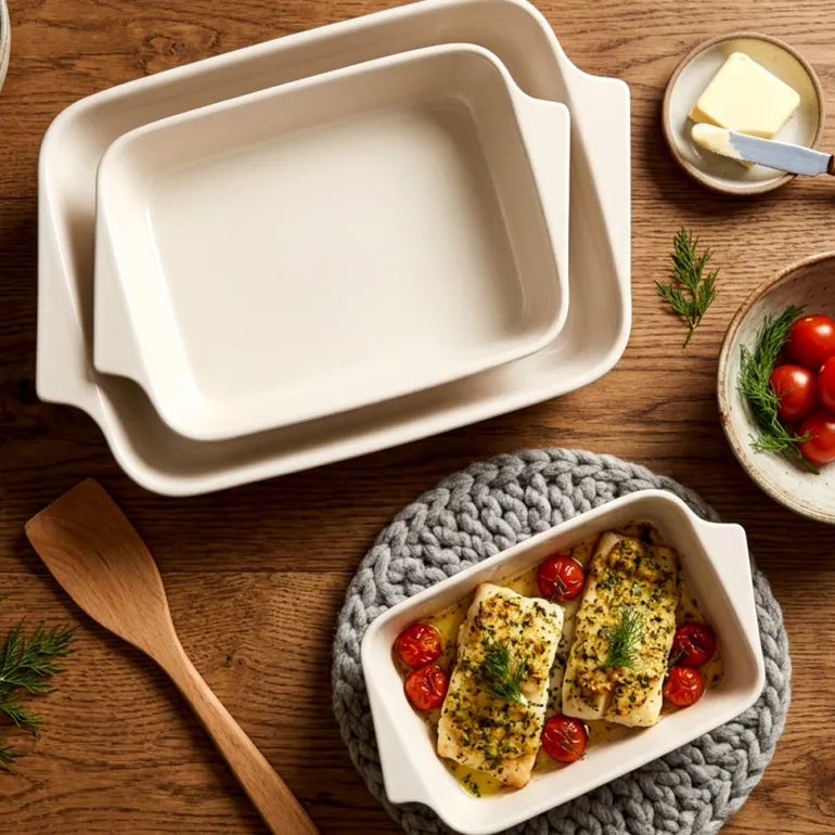 KAIA HOME AURA Komplet 3x Naczynie do zapiekania / brytfanna prostokąt