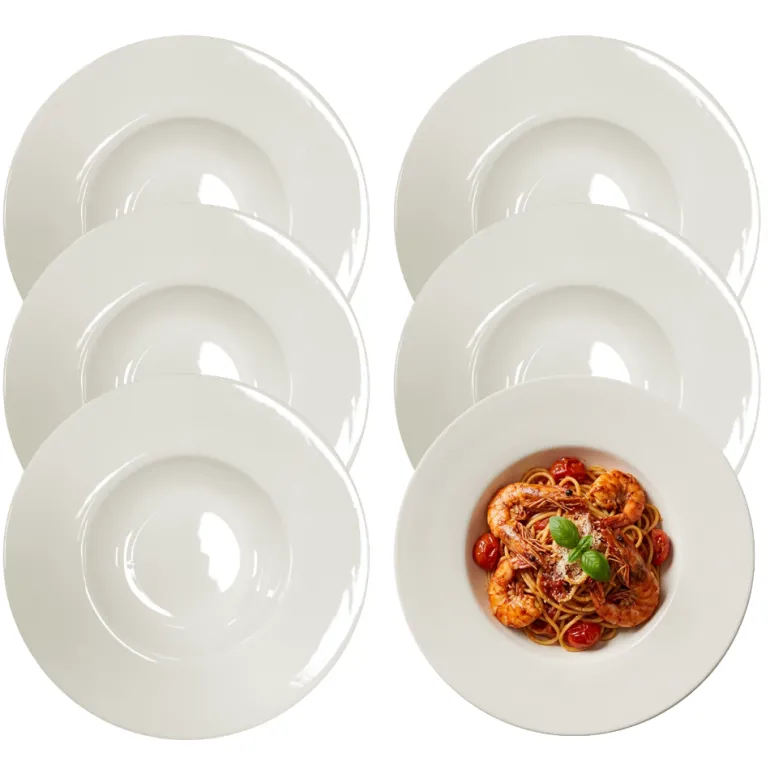 KAIA HOME AURA Komplet 6x Talerz głęboki do pasty 30 cm