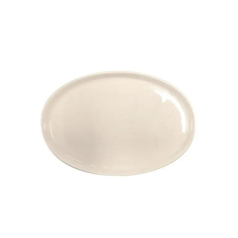 KAIA HOME AURA Mini półmisek na przystawki desery koktailowy 16x10,5 cm owalny / ceramika ecru