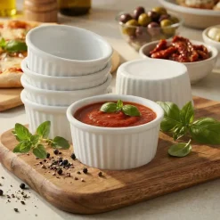 KAIA HOME BASIC CZARKA KOKILKA NACZYNIE RAMEKIN DIPÓWKA DO SOSÓW DIPÓW 50 ML 6 SZTUK