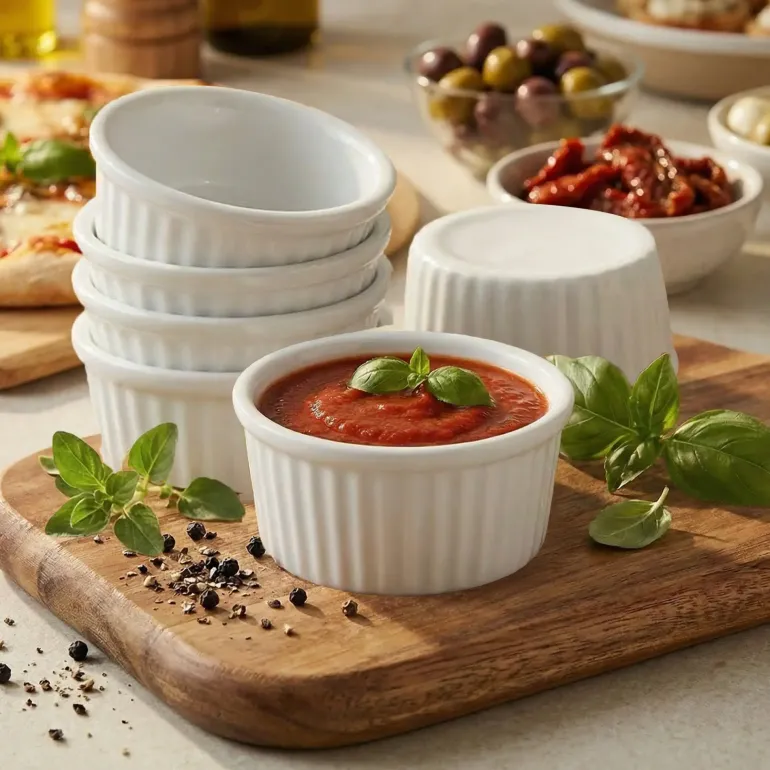 KAIA HOME BASIC CZARKA KOKILKA NACZYNIE RAMEKIN DIPÓWKA DO SOSÓW DIPÓW 50 ML 12 SZTUK