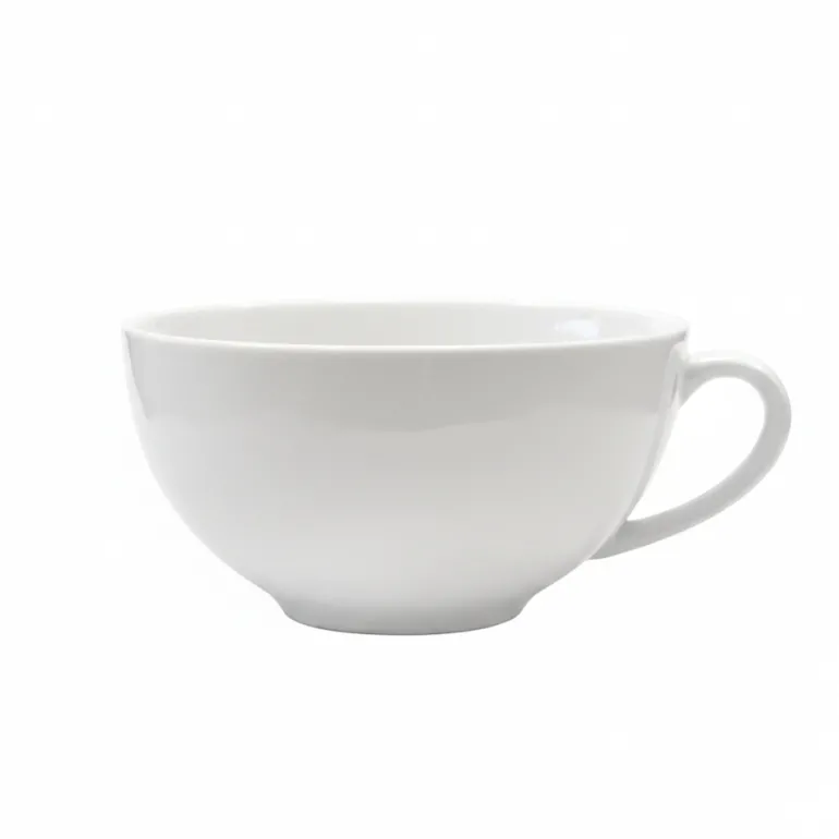 KAIA HOME BASIC Filiżanka 200 ml ze spodkiem 15 cm / ceramika biała