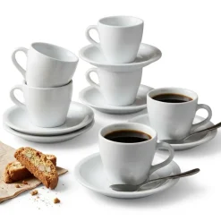 KAIA HOME BASIC Komplet 6x Filiżanka 220 ml ze spodkiem 15 cm