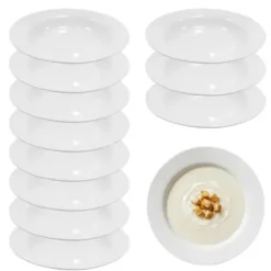 KAIA HOME BASIC Talerz głęboki 22 cm / 12 sztuk biała ceramika