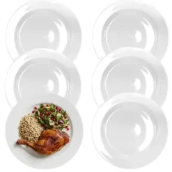 KAIA HOME BASIC Talerz obiadowy 28 cm / 6 sztuk biała ceramika