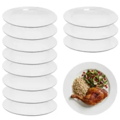 KAIA HOME BASIC Talerz obiadowy 28 cm / 12 sztuk biała ceramika
