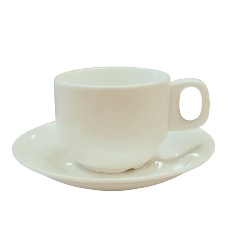 KAIA HOME Komplet 6x Filiżanka 220 ml ze spodkiem 14,5 cm