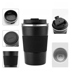 KAIA HOME | Komplet 2x Kubek termiczny 510 ml + 380 ml / czarne