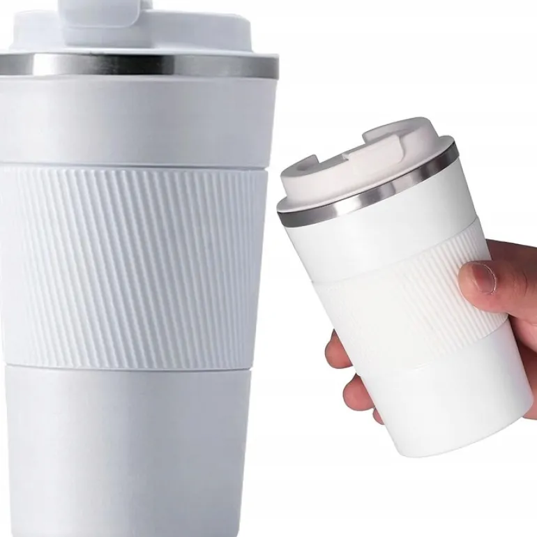 KAIA HOME | Komplet 2x Kubek termiczny 510 ml + 380 ml / białe
