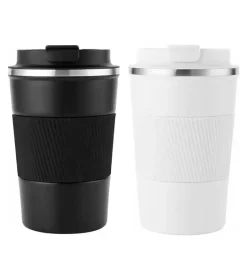 KAIA HOME | Kubek termiczny 380 ml antypoślizgowy / biały
