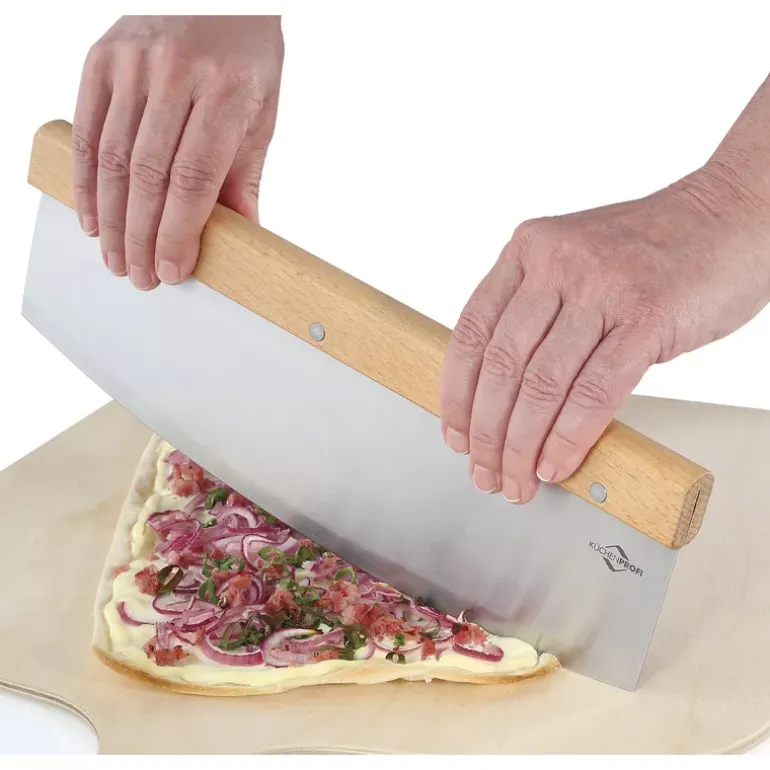 KÜCHENPROFI | nóż do pizzy, stal nierdzewna/drewno bukowe, 32 cm