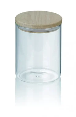KELA AMELIE Pojemnik szklany 800 ml / drewniana pokrywka