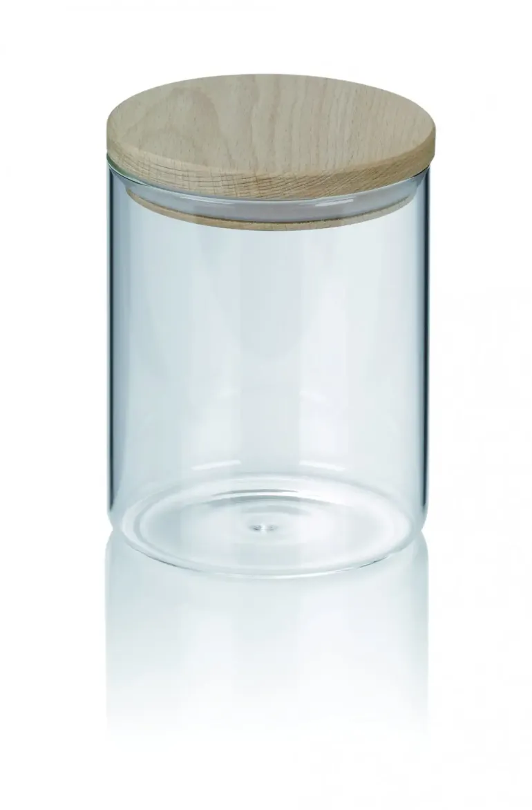 KELA AMELIE Pojemnik szklany 800 ml / drewniana pokrywka