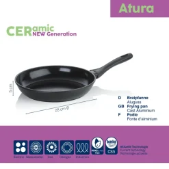 KELA | Atura | patelnia z ceramiczną powłoką nieprzywierającą, śred. 28 cm