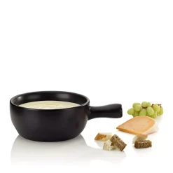 KELA | Basel | rondel do fondue serowego, śred. 22,5 x 10 cm, czarny