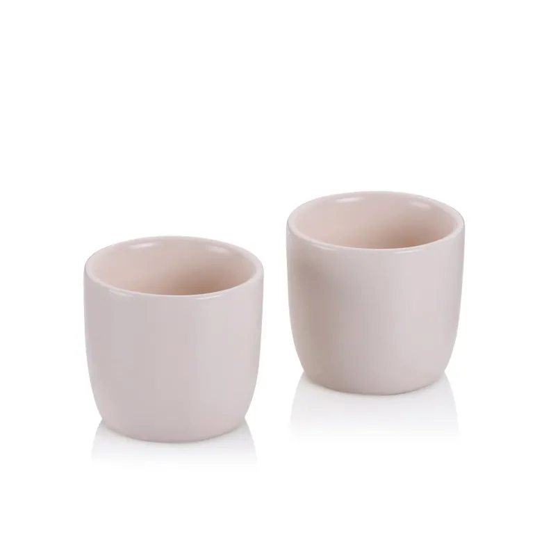 KELA BOB Kieliszki do jajek 2 szt. / beżowe / porcelana / FreeForm