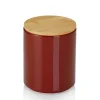 KELA | Cady | pojemnik kuchenny, ceramika/bambus, 1,0 l, śred. 12 x 15 cm, czerwony