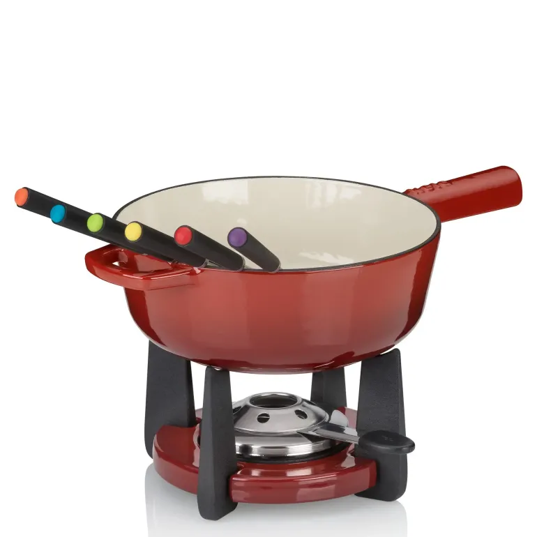 KELA | Calido | zestaw do fondue serowego, dla 6 os., żeliwo, 1,8 l, śred. 20 x 17,5 cm