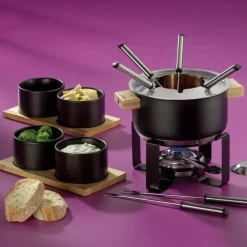 KELA | Gunten | zestaw do fondue dla 6 os., 16 el., 1,6 l, śred. 18 x 19 cm