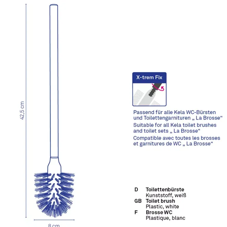 KELA | La Brosse | szczotka do WC, śred. 8 cm, biała