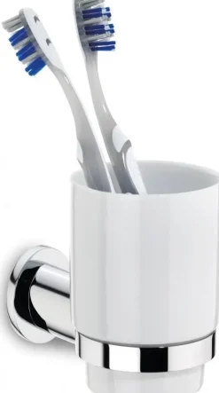 KELA MAKIRA Kubek na szczoteczki do zębów ⌀ 7 cm / ceramika
