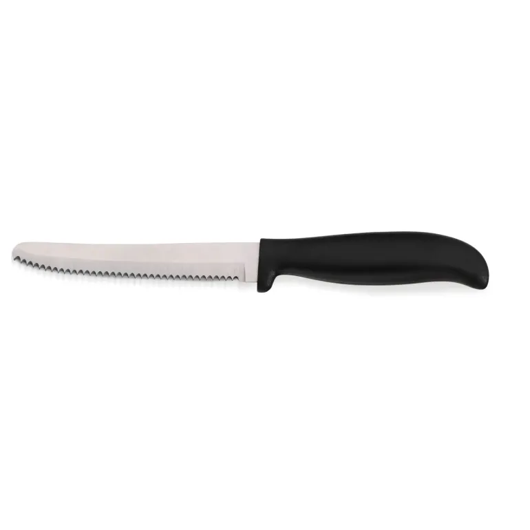 KELA | Nóż z ząbkowanym ostrzem, 11 cm, czarny