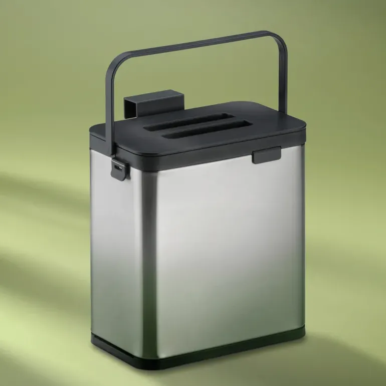 KELA | Plata | kosz na odpady organiczne, stal nierdzewna/tworzywo sztuczne, 2,1 l, 20,5 x 13 x 21 cm