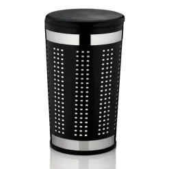 KELA Stalowy kosz na pranie / taboret SEVILLA czarny / FreeForm