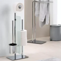 KELA | Style | zestaw toaletowy z przegrodą, 71 cm, metaliczny