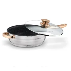 KönigHOFFER BARI ROSE GOLD Komplet garnków ze stali nierdzewnej 12 elementów / indukcja