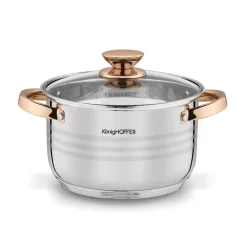 KönigHOFFER BARI ROSE GOLD Komplet garnków ze stali nierdzewnej 12 elementów / indukcja