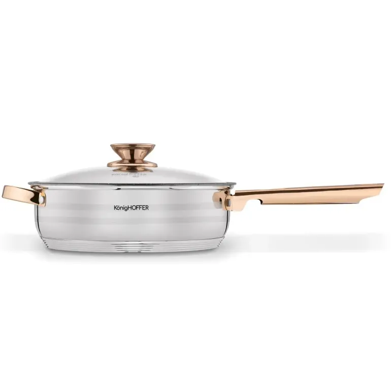 KönigHOFFER BARI ROSE GOLD Komplet garnków ze stali nierdzewnej 12 elementów / indukcja