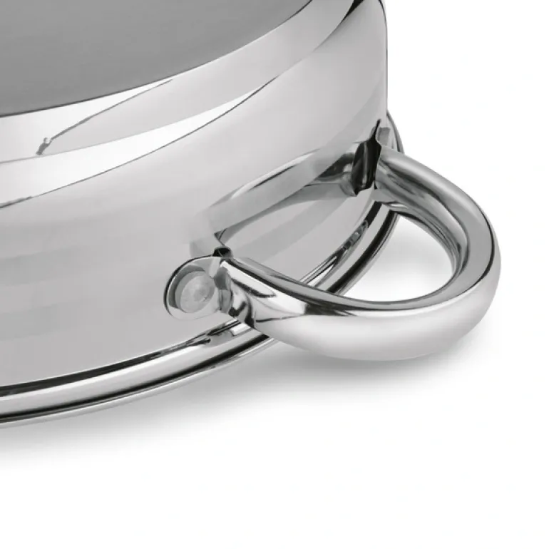 KönigHOFFER BARI SILVER Komplet garnków z pokrywkami + patelnia głęboka 8 el / stal nierdzewna