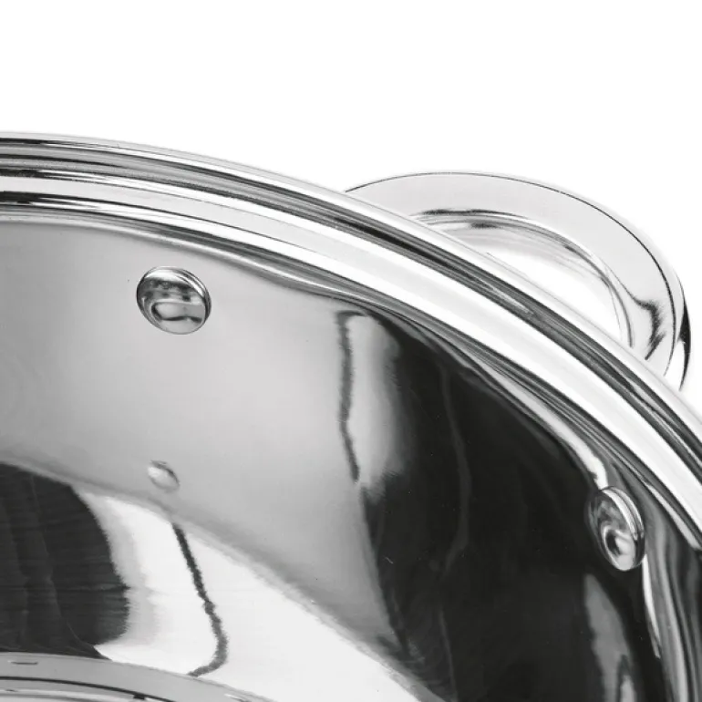 KönigHOFFER BARI SILVER Komplet garnków z pokrywkami + patelnia głęboka 8 el / stal nierdzewna