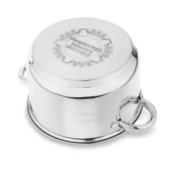 KönigHOFFER | BARI SILVER Komplet garnków całostalowych z pokrywkami 6 el