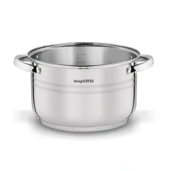 KönigHOFFER | BARI SILVER Komplet garnków całostalowych z pokrywkami 6 el