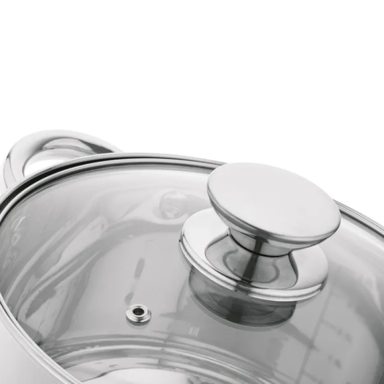 KönigHOFFER | BARI SILVER Komplet garnków całostalowych z pokrywkami 6 el
