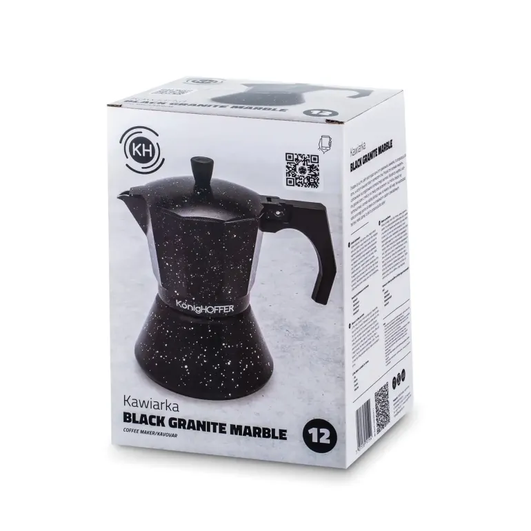 KÖNIGHOFFER BLACK GRANITE MARBLE Kawiarka do espresso 720 ml / 12 filiżanek