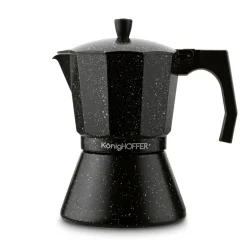 KÖNIGHOFFER BLACK GRANITE MARBLE Kawiarka do espresso 450 ml / aluminium