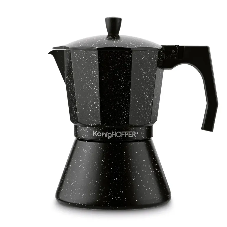 KÖNIGHOFFER BLACK GRANITE MARBLE Kawiarka do espresso 450 ml / aluminium
