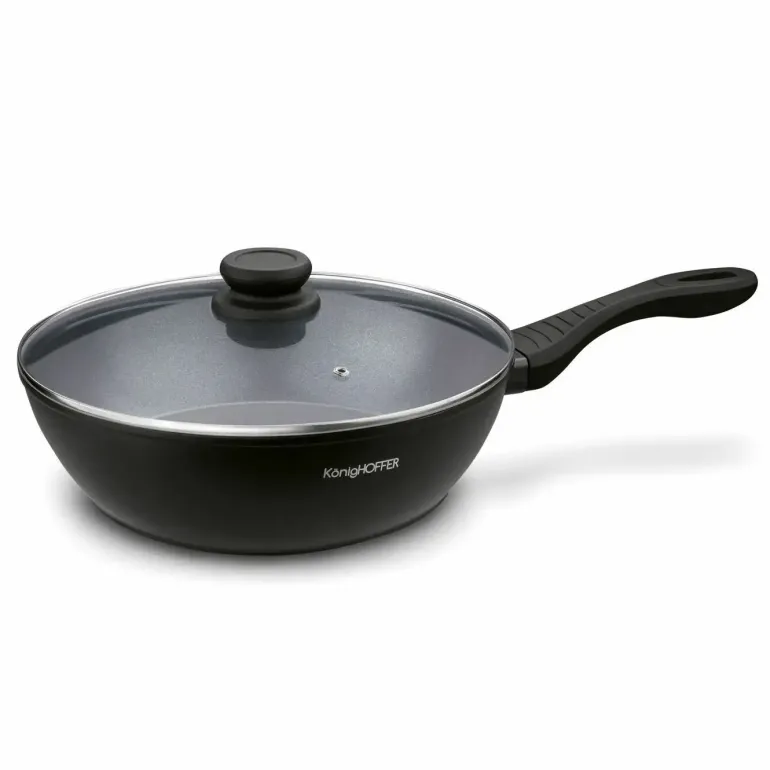 KönigHOFFER CORVOS Patelnia głęboka z pokrywką 28 cm / aluminium / indukcja