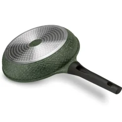 KönigHOFFER GREEN HUSK Patelnia granitowa 24 cm + pokrywka szklana TADAR / indukcja