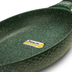 KönigHOFFER GREEN HUSK Patelnia granitowa 24 cm + pokrywka uniwersalna TADAR / indukcja