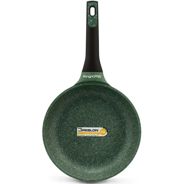 KönigHOFFER GREEN HUSK Patelnia granitowa 24 cm / indukcja / powłoka GREBLON C3 Granite