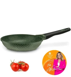 KönigHOFFER GREEN HUSK Patelnia granitowa 20 cm + pokrywka uniwersalna TADAR / indukcja