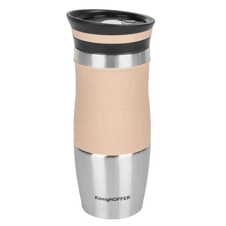KönigHOFFER LOARA Kubek termiczny 400 ml / cappuccino / stal nierdzewna