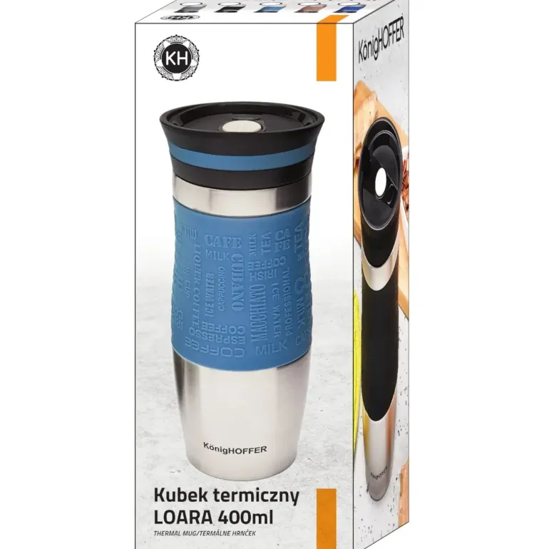 KönigHOFFER LOARA Kubek termiczny 400 ml / cappuccino / stal nierdzewna