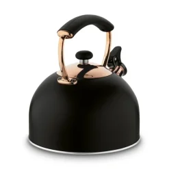 KönigHOFFER | MORENA Czajnik tradycyjny z gwizdkiem 2,3 l rose gold / czarny