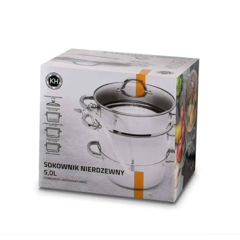 KönigHOFFER Sokownik / Garnek do soków 5 l / stal nierdzewna / indukcja